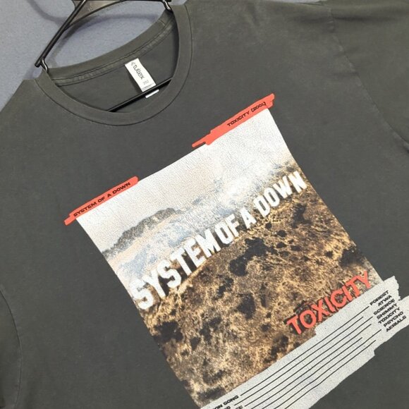 System Of A Down T-Shirt Men's XXL Gray Toxicity Band Tee Rock Metal Tultex Tag - Picture 1 of 12